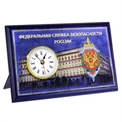 Настольная плакетка "ФСБ", с часами - фото 24437